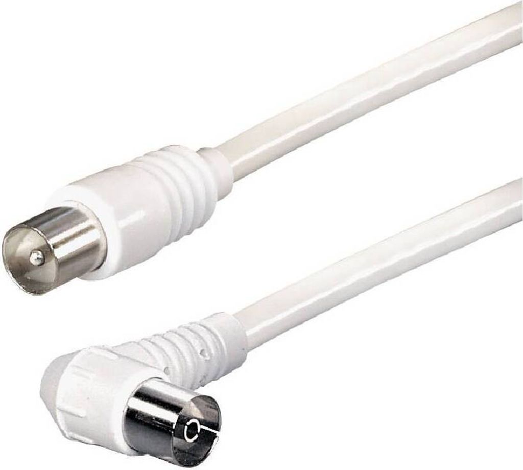 Transmedia Verbindungskabel; Antennenstecker 9,5 mm - Antennenkupplung Winkel 9,5 mm, 5,0 m, FK 5 ZGW