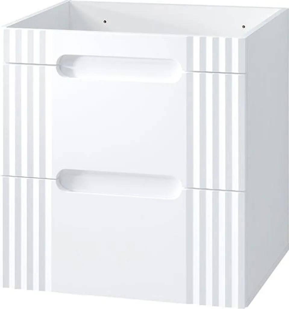 Armoire pour lavabo de salle de bain 60cm Fiji Blanc design épuré