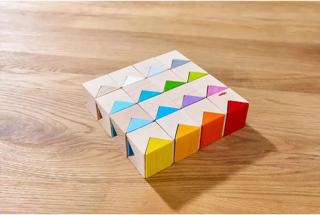 Jeu de construction en bois coloré pour bébé HABA Briques de découverte