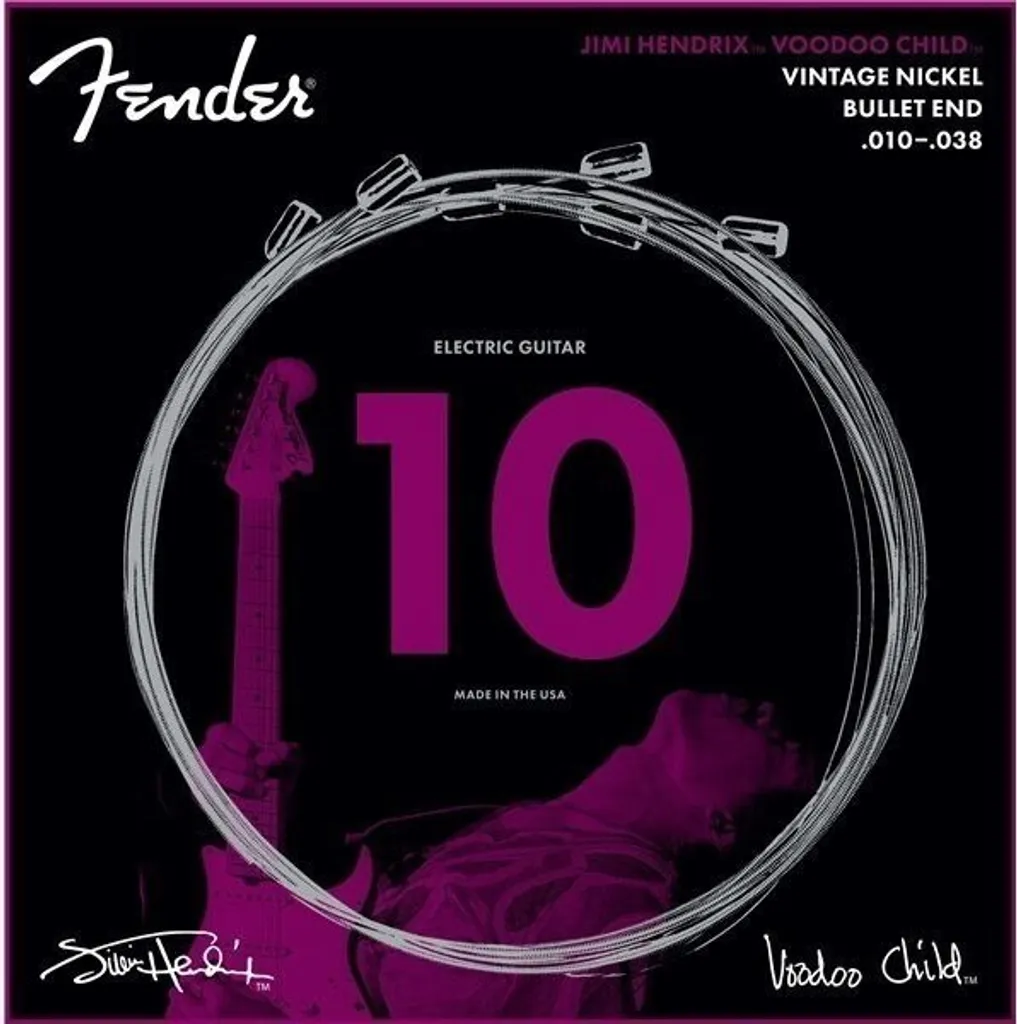 Cordes de guitare électrique 10-38 Fender Hendrix à embout Bullet