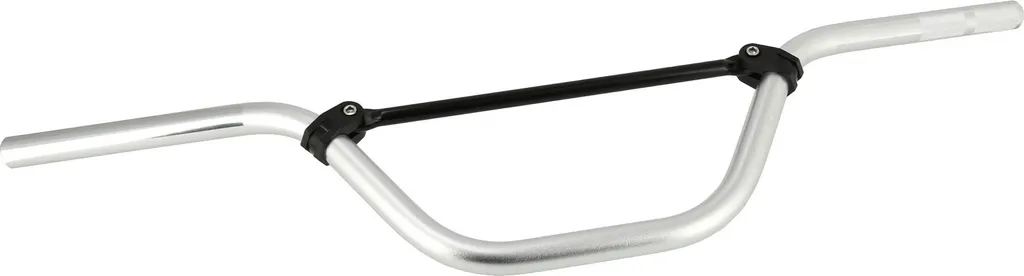 Guidon Moto Cross Argenté AKF - Guidon renforcé avec barre transversale