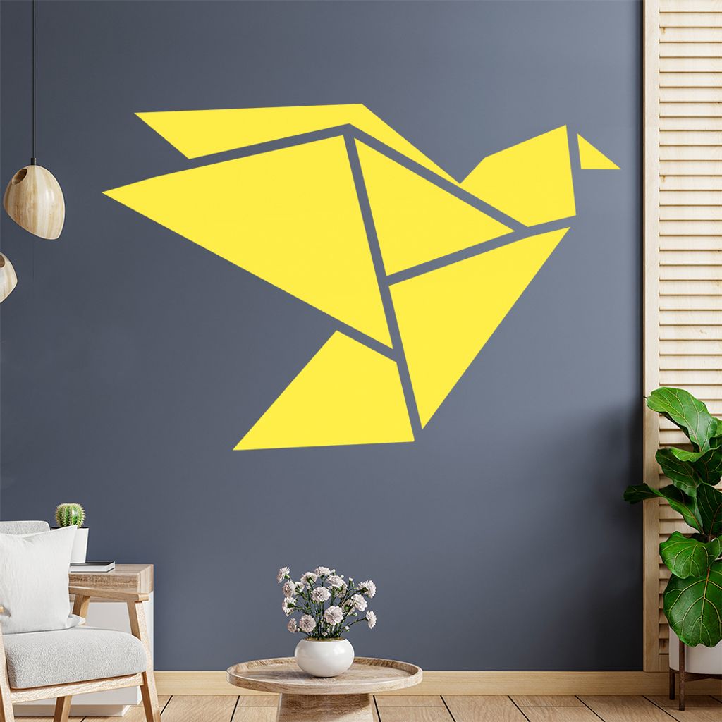 Papierfalten Vogel M1 Wandtattoo Wandaufkleber Wall Sticker - Dekoration, Küche, Wohnzimmer, Schlafzimmer, Badezimmer
