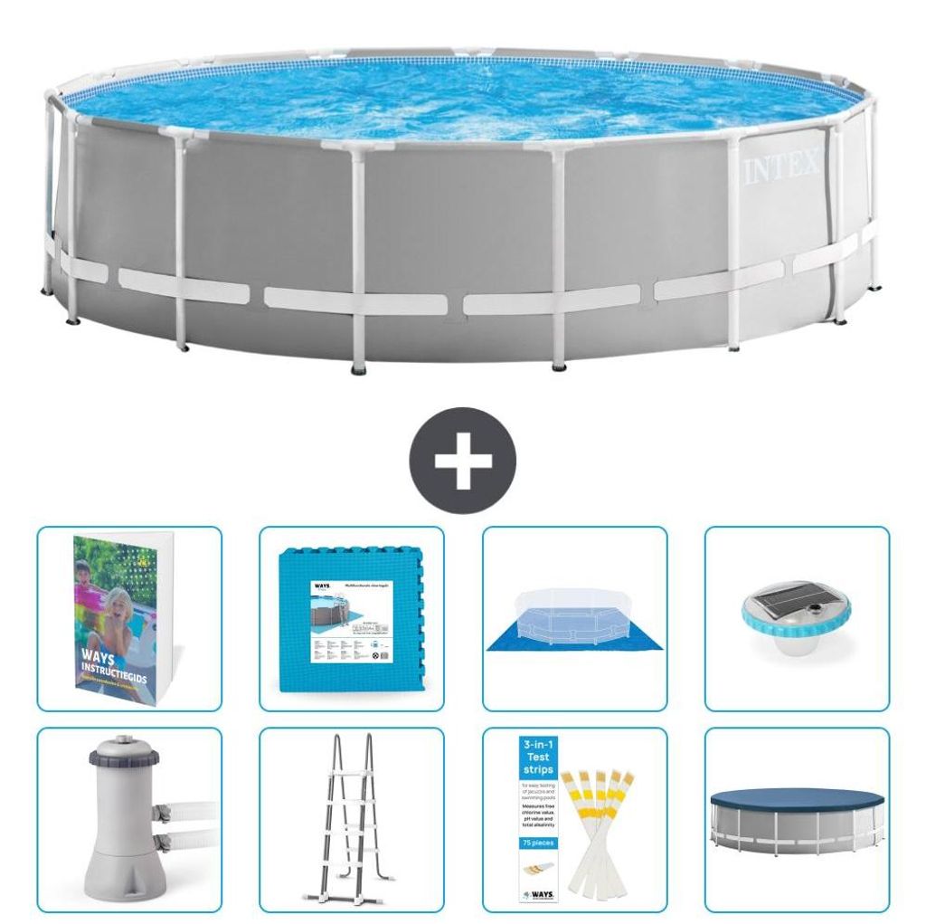 Prism Frame Pool Rund - 457x122 cm - 9-teilig S674