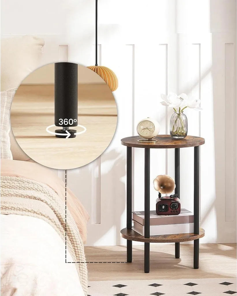 Table d'appoint ronde compacte idéale pour les petits espaces de vie - 7