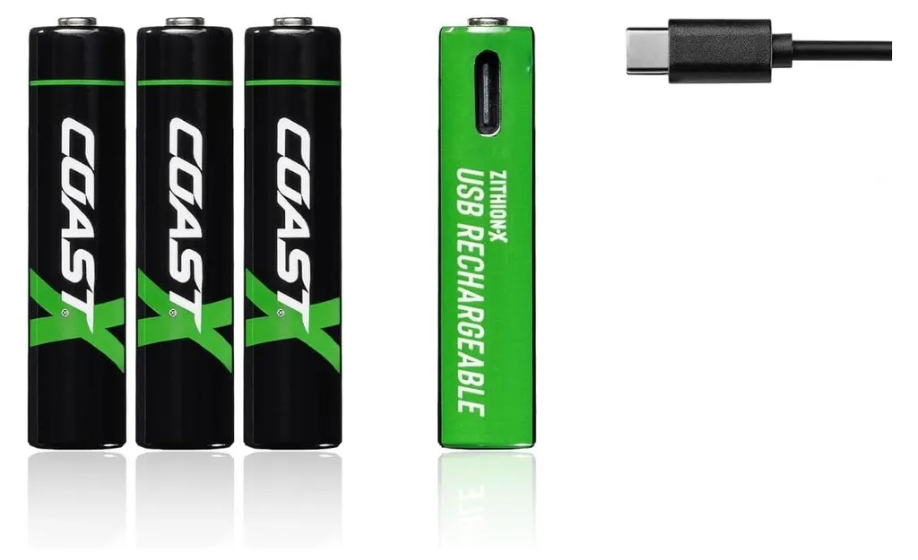 Pile rechargeable AAA avec port USB-C intégré Coast Zithion-X 1x4