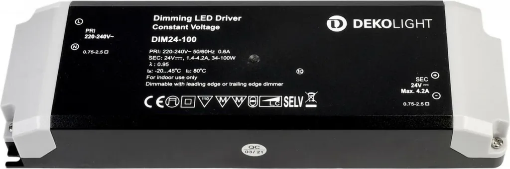 Transformateur LED 24V Dimmable 100W CV pour ruban LED Light Impressions