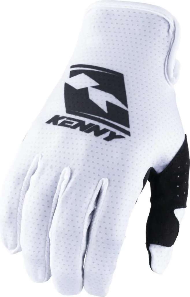 Guanti MTB/Enduro/Cross Race Kenny Racing - Bianco-Nero, Taglia M