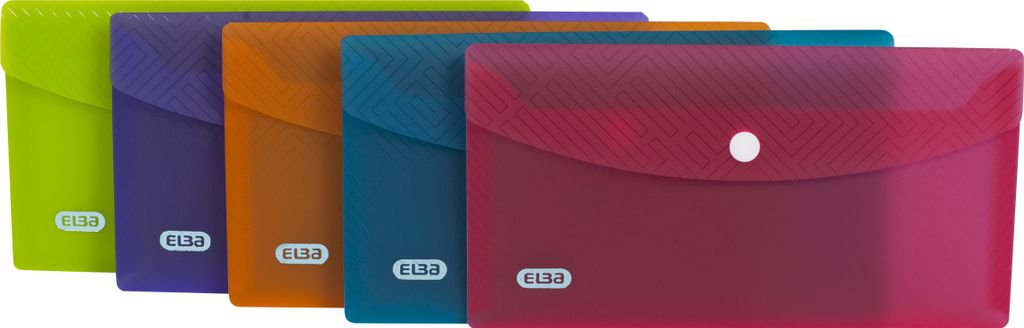 Oxford 400147029, DL, Polypropylen (PP), Blau, Mintfarbe, Rot, Orange, Druckknopf, 123 mm, 223 mm