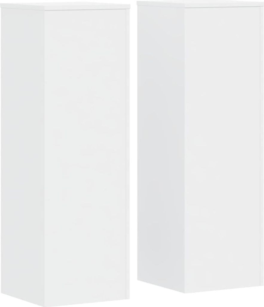 vidaXL Support pour plantes 2 pcs. Blanc 33x33x100 cm Bois Image du produit 