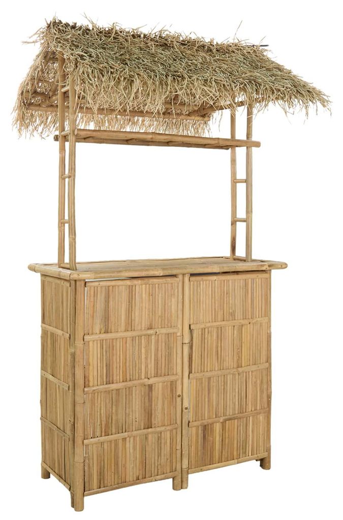 Outdoor Bartisch Natur 115 x 95 x 215 cm Bambus