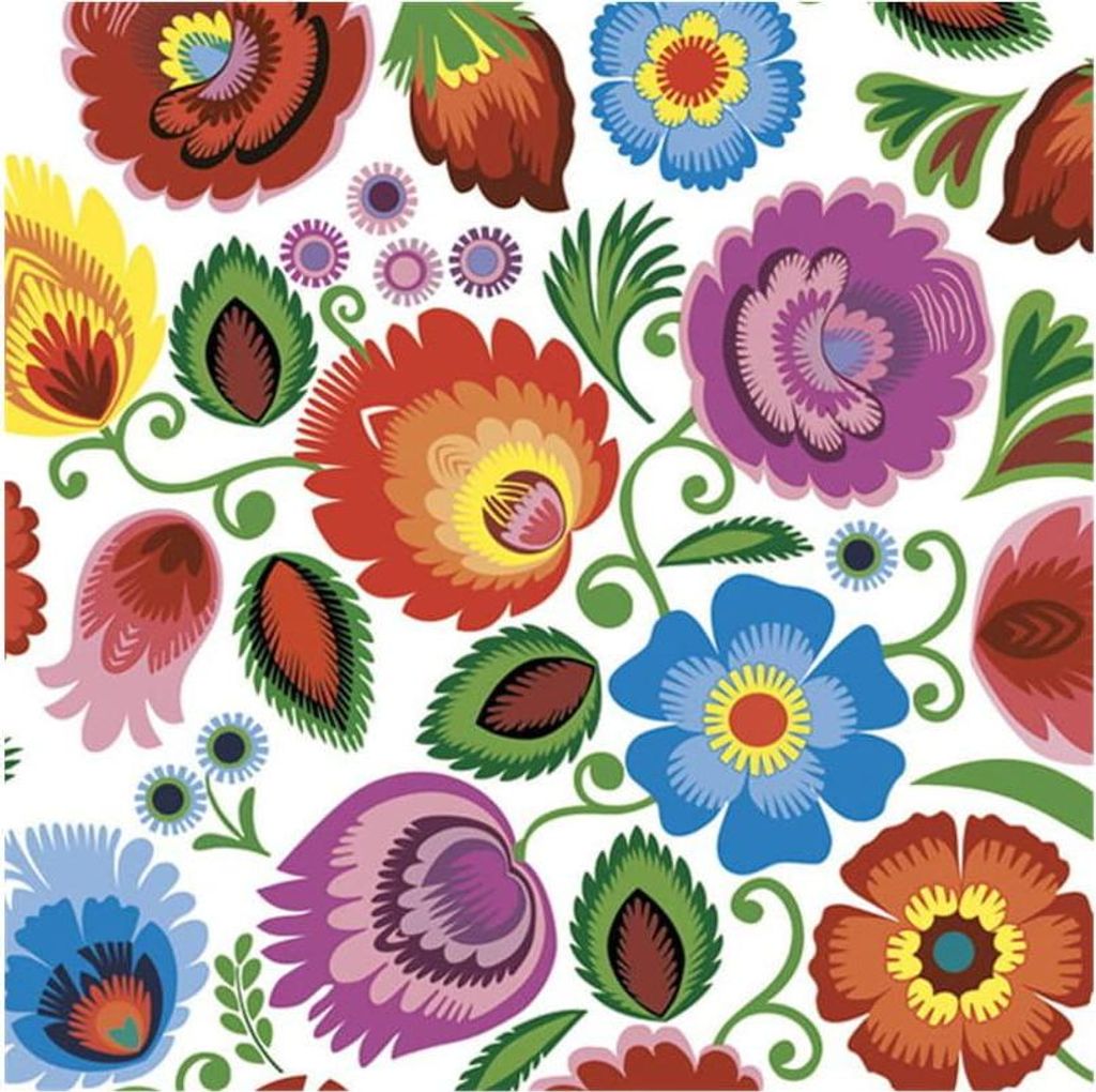 Servietten 33x33 cm - Łowicz Colourful Cutout