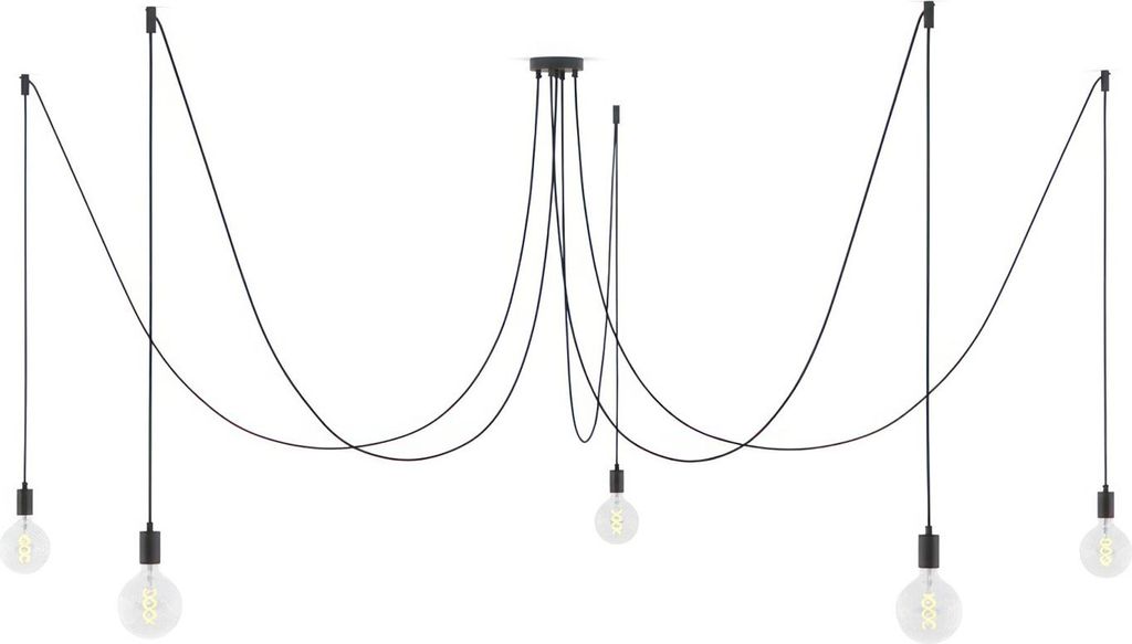 Creative Cables Spider 5 Falls Hängelampe Schwarz  Schwarz Produktbild 