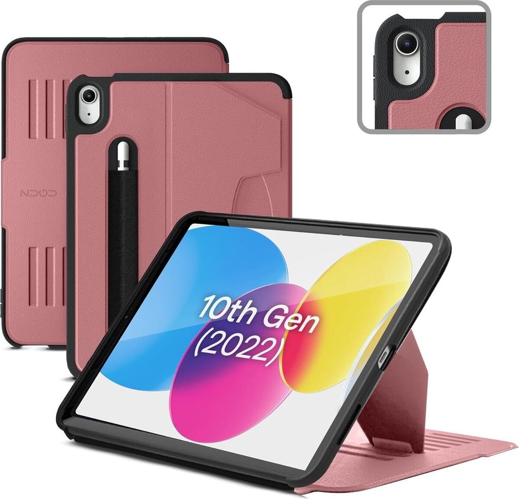 Zugu Case Hülle iPad (10th gen/A16) – Verstellbarer Magnetständer mit 8 Winkeln – Sichere Magnetmontage auf jeder Metalloberfläche – Autom...