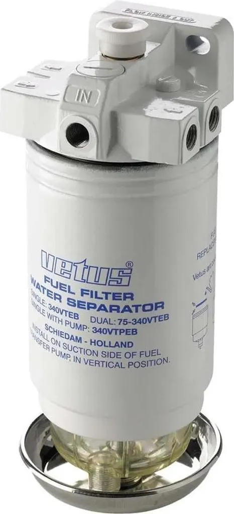 Éliminez l'eau du gasoil avec le filtre VETUS 465l/h et pompe 340VTEPB