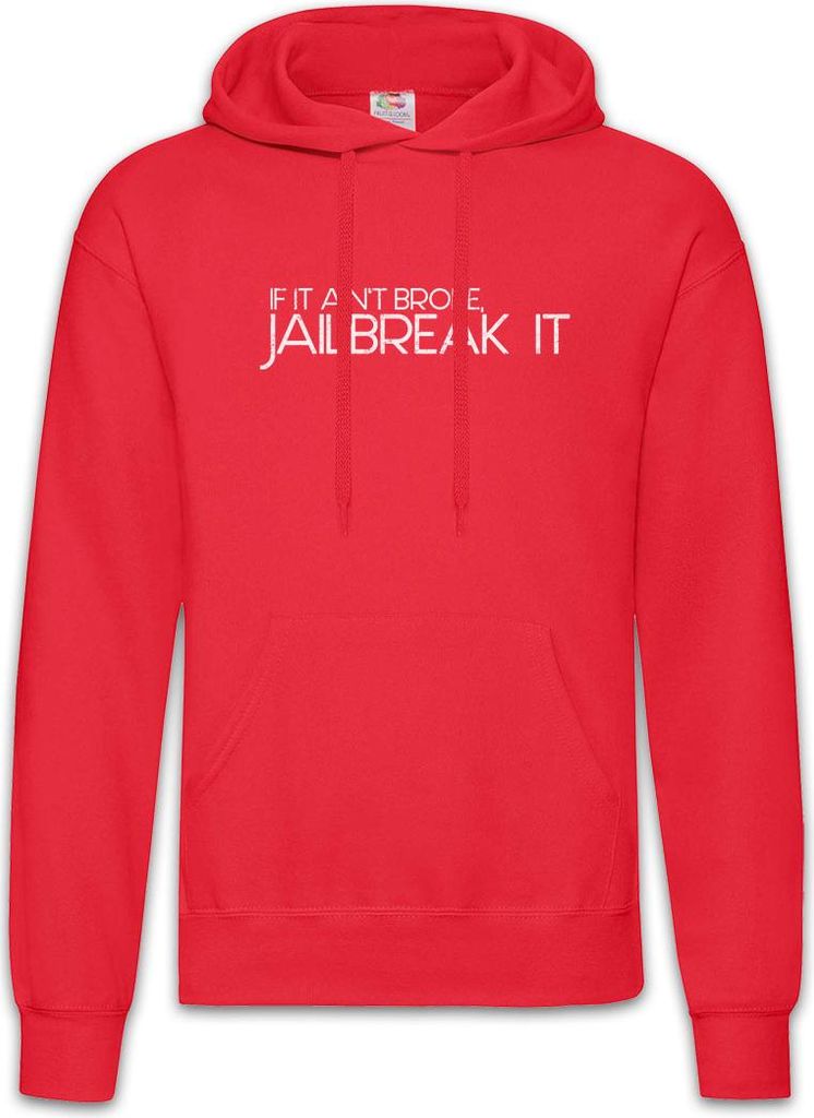 Urban Backwoods If It Ain't Broke, Herren Hoodie, Farbe: Rot, Größe: M