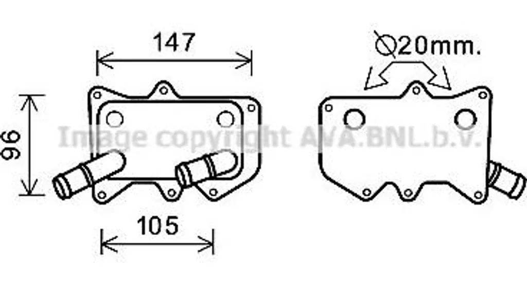 Refroidisseur d'huile haute résistance OE 264102F000 Kia Sorento Sportage