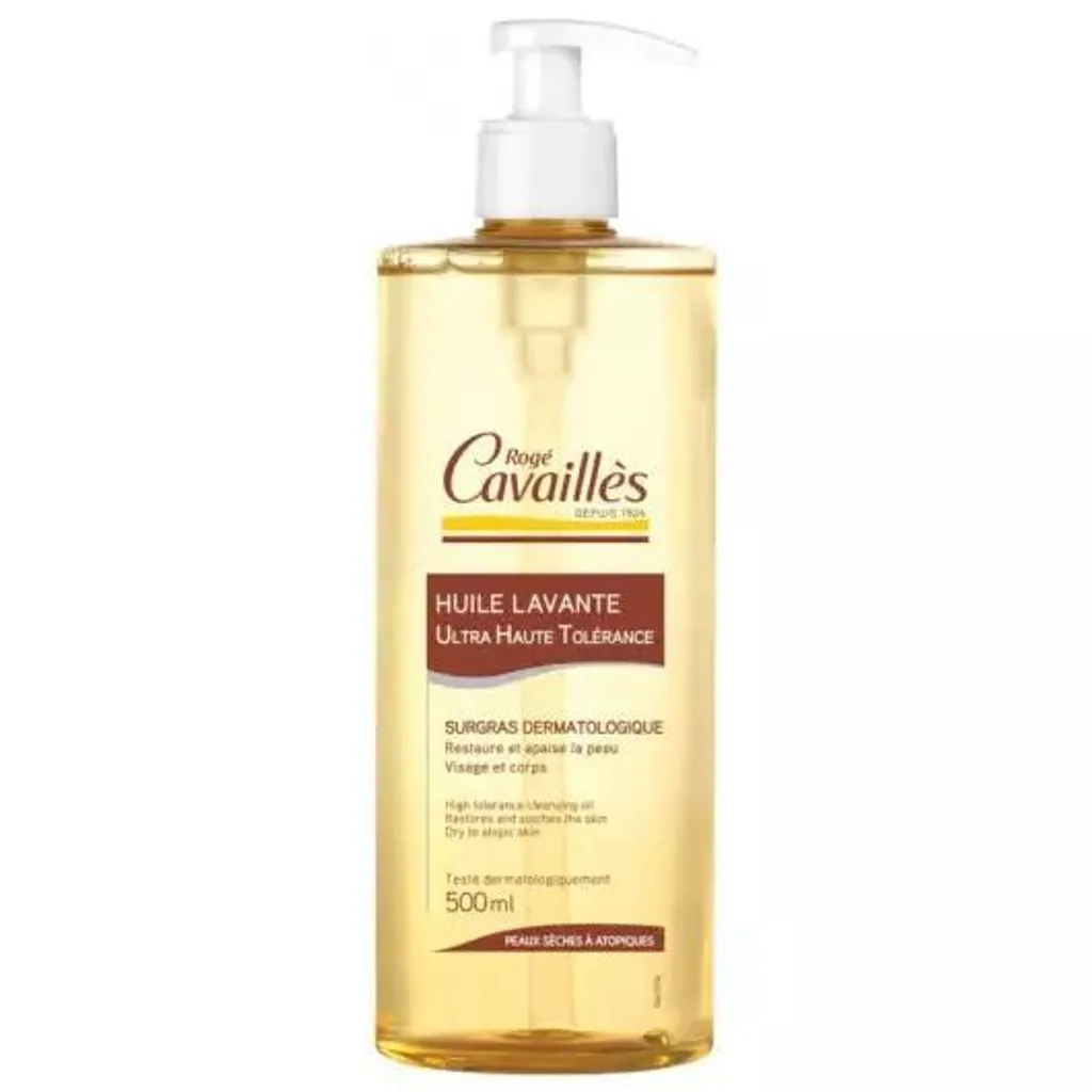 Huile démaquillante Derma Rogé Cavaillès 500 ml haute tolérance