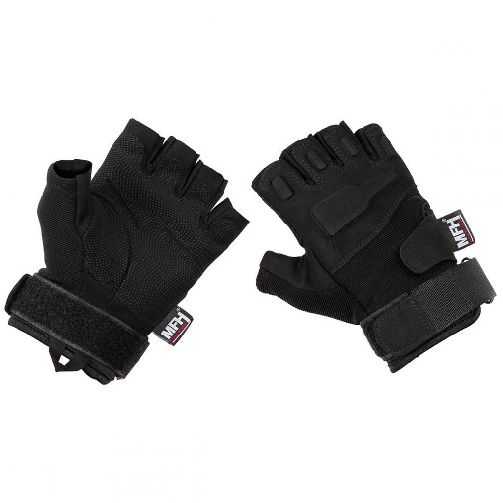 MFH Tactical Handschuhe ohne Finger, 1/2, schwarz Produktbild 