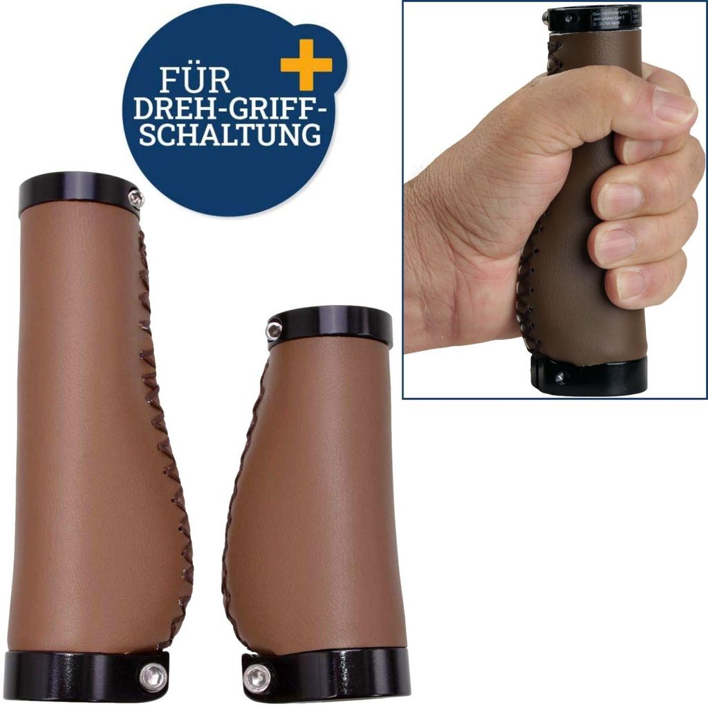 Filmer Premium 49104 Fahrradgriffe 1x lang 1x kurz - braun Produktbild 