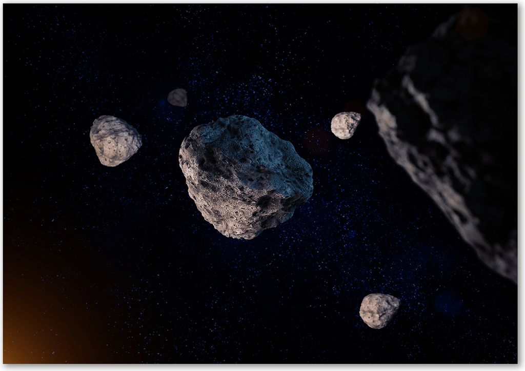 Tulup Leinwandbild - 100x70 cm - Wandkunst - Drucke auf Leinwand - Leinwanddruck - Weltall & Science-Fiction - Schwarz - Meteoroide