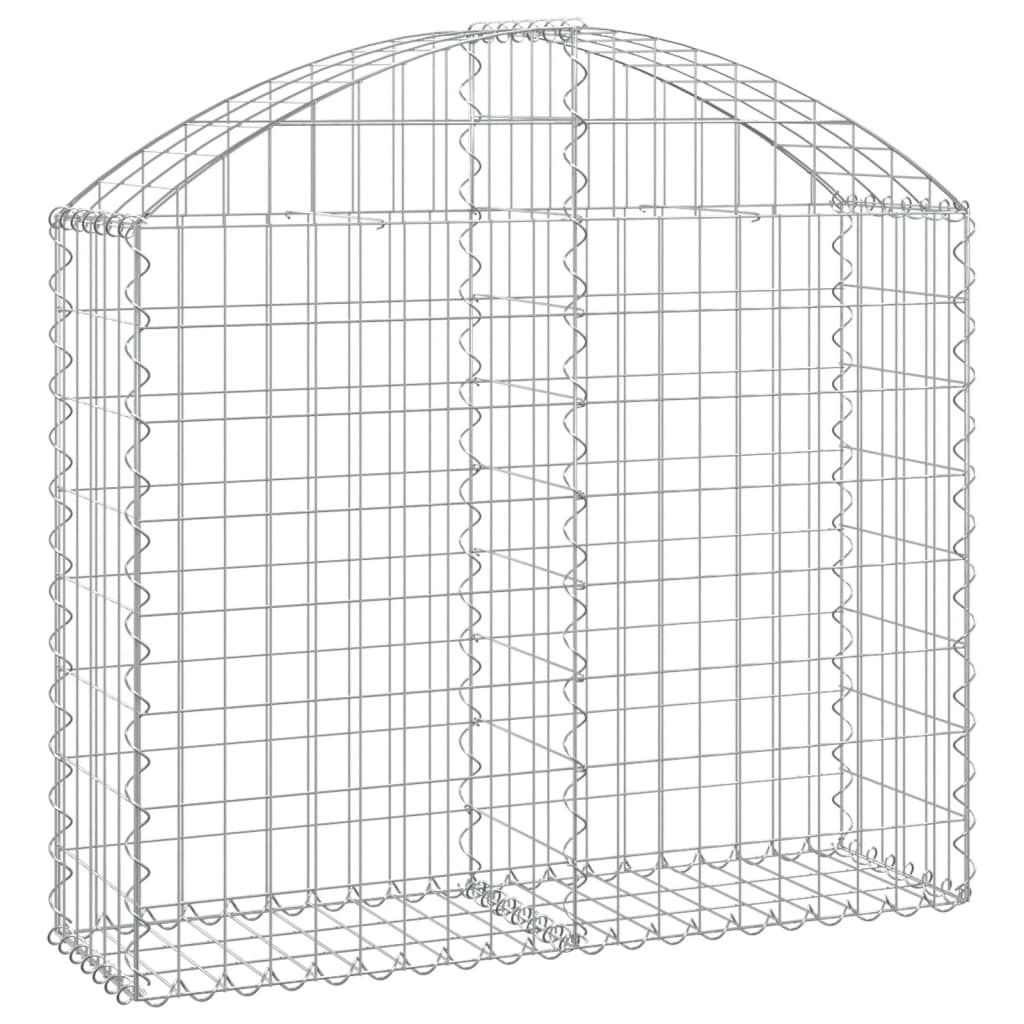 vidaXL Gabion avec arc surélevé 100x30x80/100 cm Fer Image du produit 
