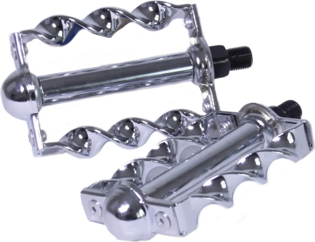 Pédales de Rechange Twisted Chrome 9/16 pour Restauration de Vélo Ancien