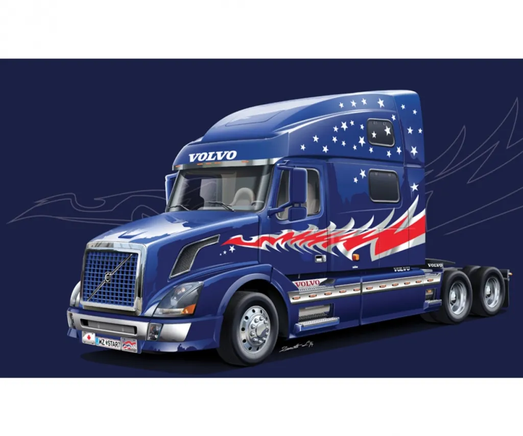 Volvo VN 780 Italeri 1:24 Tracteur Routier 3 Essieux Finition Ultra Détail
