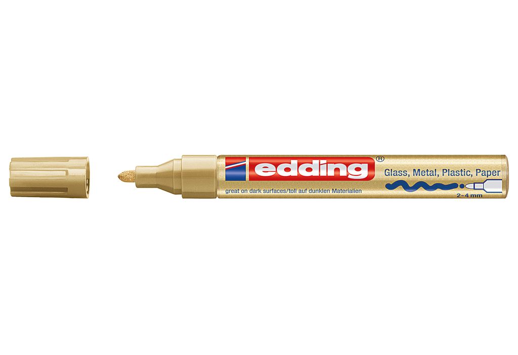 Edding 750, Gold, Mehrfarbig, 1 Farben, Rundspitze, Rund, 2 Produktbild 