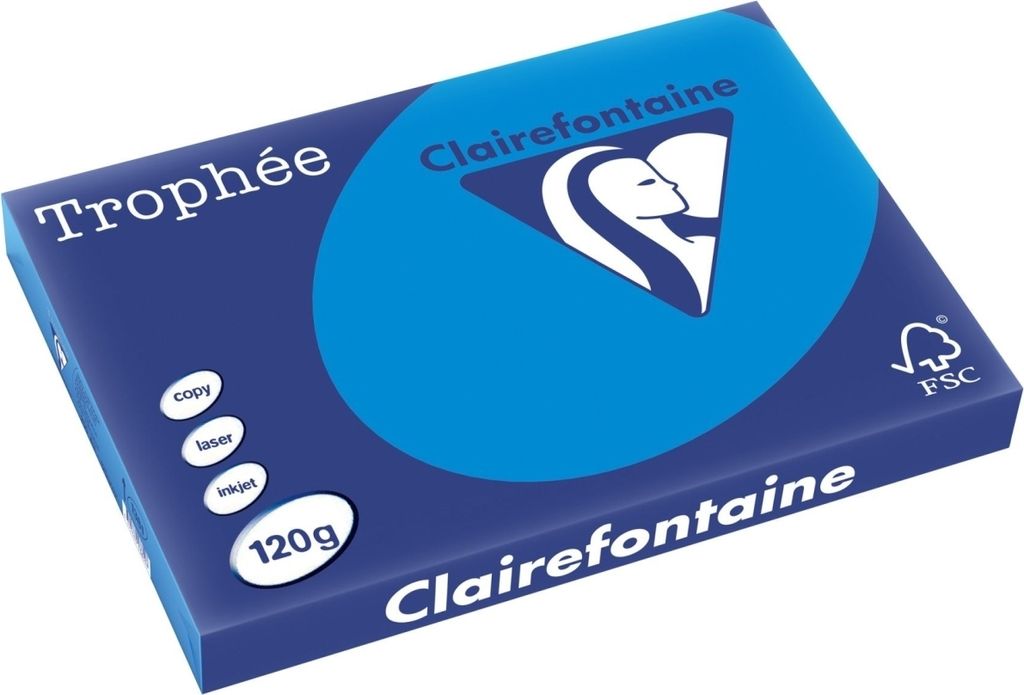 Kopierpapier Trophee A3 120g/qm VE=5x250 Blatt karibikblau