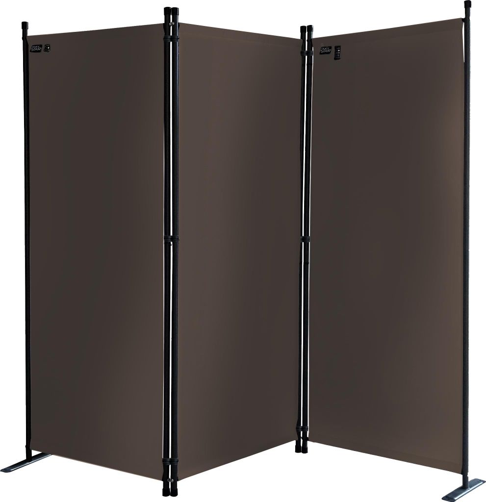 Paravent 3 Teilig 170 x 165 cm Beigegrau - Garten & Balkon Produktbild 