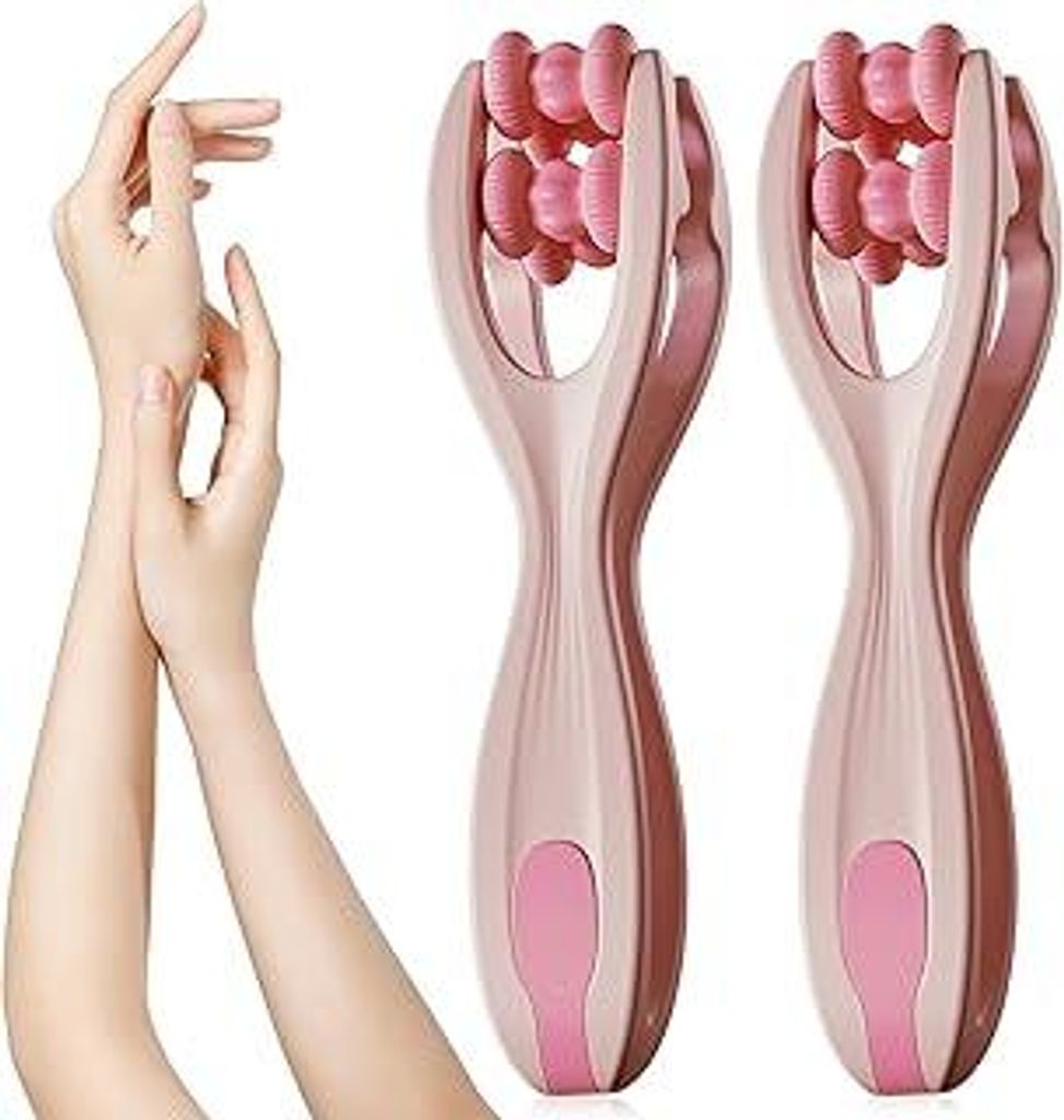 2 Stück Double Roller Finger Massage Hand und Fingermassagegerät,Fingerroller-Massagegerät, Handmassagegeräte,Finger Massage Roller für Muskel...