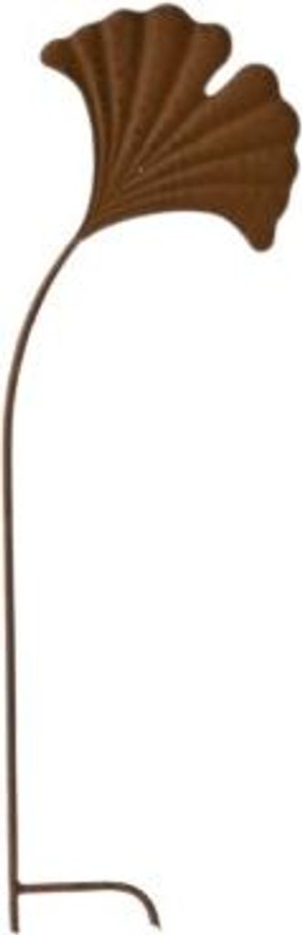 TrendLine Deko Gartenstecker Gingko Metall 83 cm Rostoptik