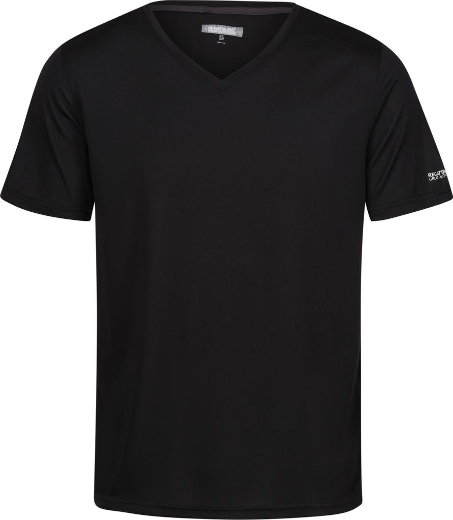 Regatta - "Fingal" T-Shirt V-Ausschnitt für Herren RG10859 (S) (Schwarz)