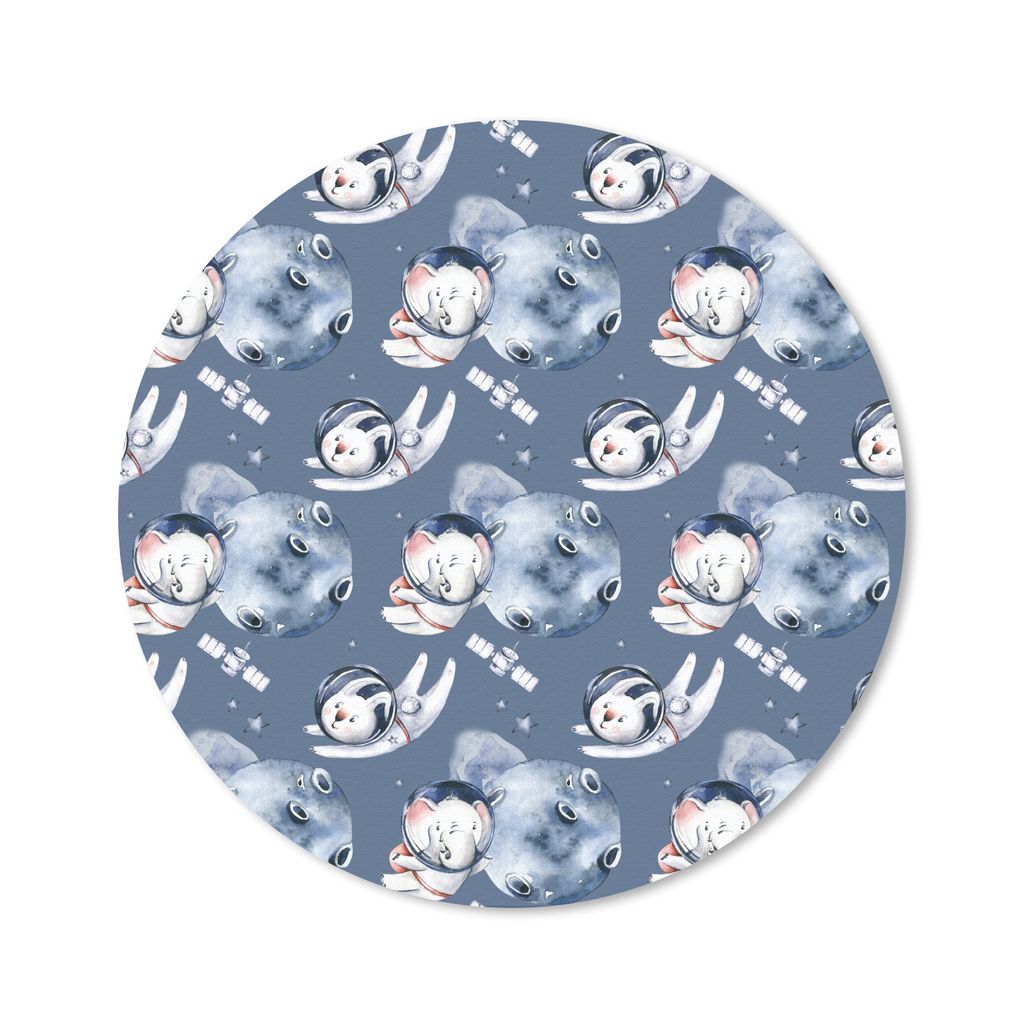 MuchoWow Mauspad Mousepad Muster - Tiere - Raumfahrt - Mädchen - Jungen - Kinder - Kinder 50x50 cm - Mousepads - Maus Mat - Pad - Mausunterlage ...