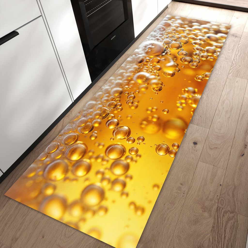 Küchenteppich 80x250cm rutschfest & abwischbar PVC Läufer - Blasen von Sprudelnde