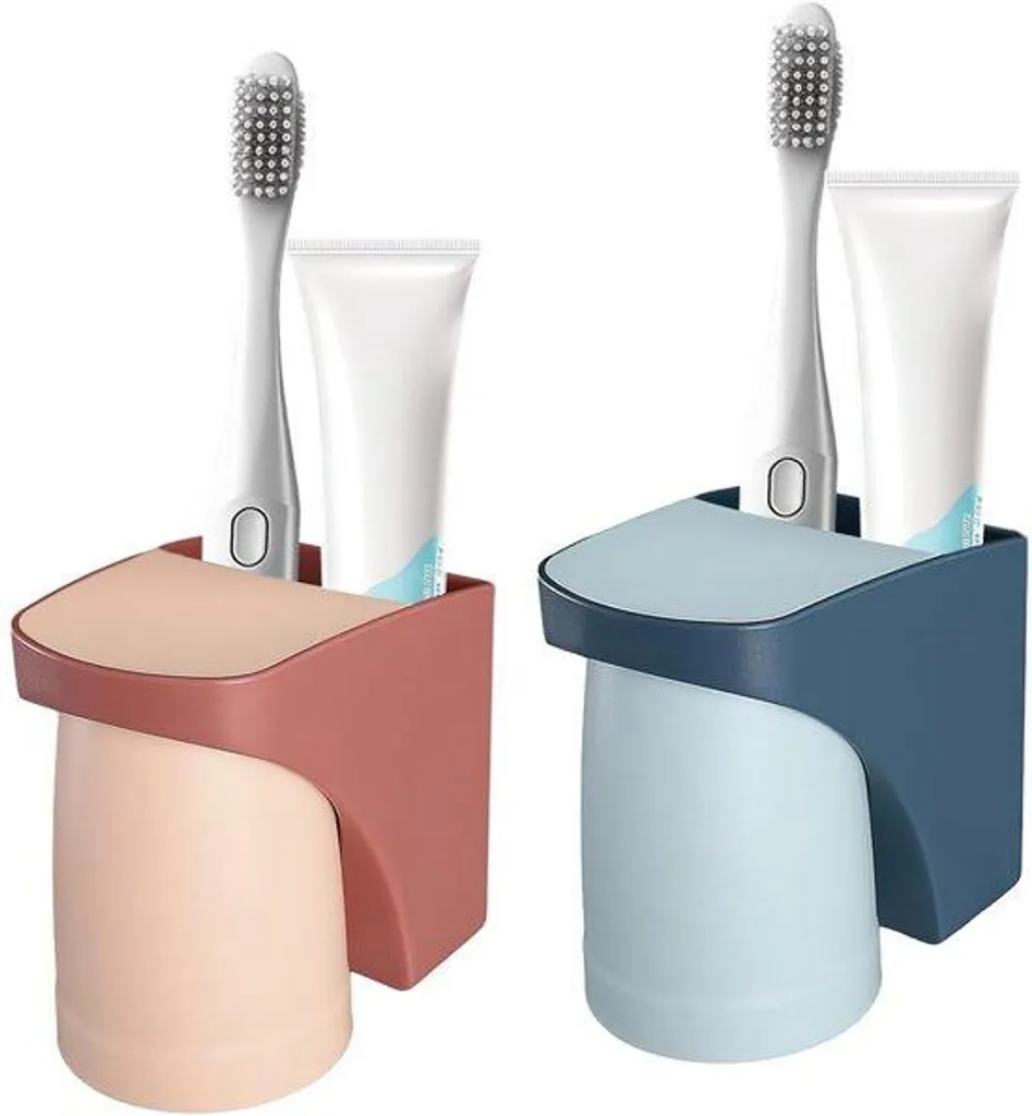 Porte-brosse à dents magnétique mural sans perçage en plastique durable