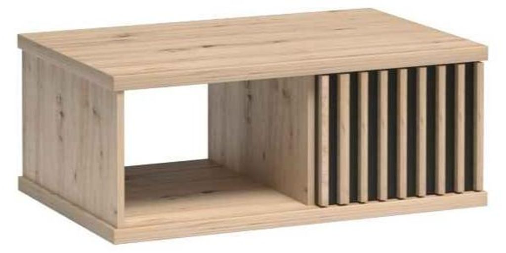 Masseno Couchtisch ALMERIA 90 cm Kaffetisch für Wohnzimmer Sofatisch Wohnzimmertisch Eiche Artisan