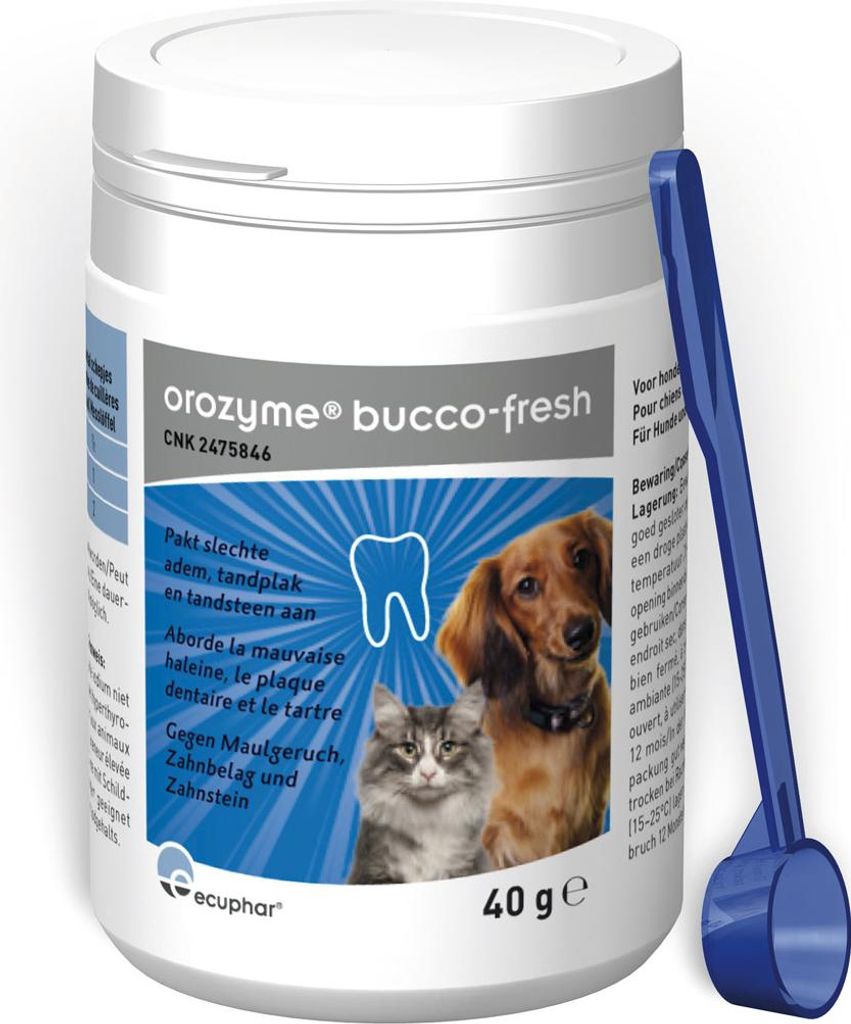 Orozyme Bucco-Fresh PLAQUEOFF 40 g | Hunde & Katzen | Zahnpflege & Maulhygiene