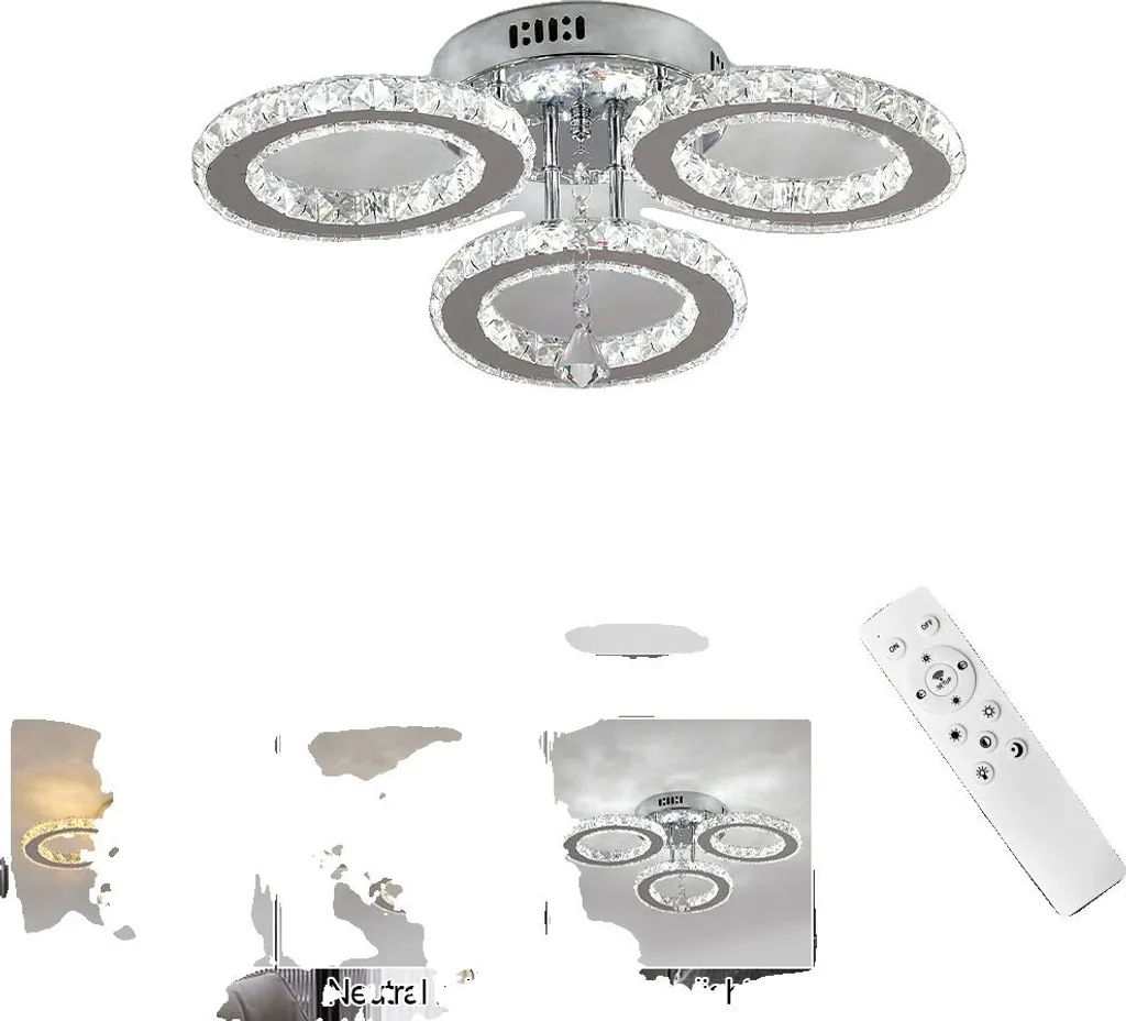 Luminaire de plafond LED basse consommation et télécommande sans fil