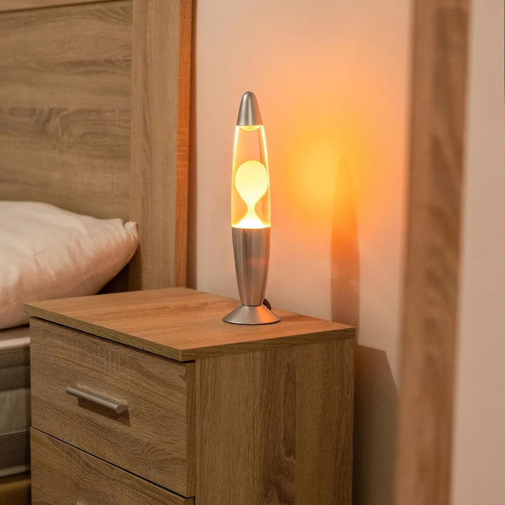 Lampe à Lave Orange Décorative - Idée Cadeau Originale pour la Maison