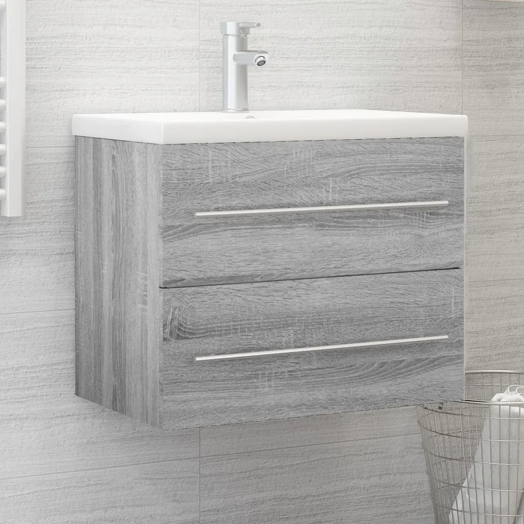 Arredo Bagno Grigio Sonoma 60 cm Maison Exclusive - Mobile Lavabo