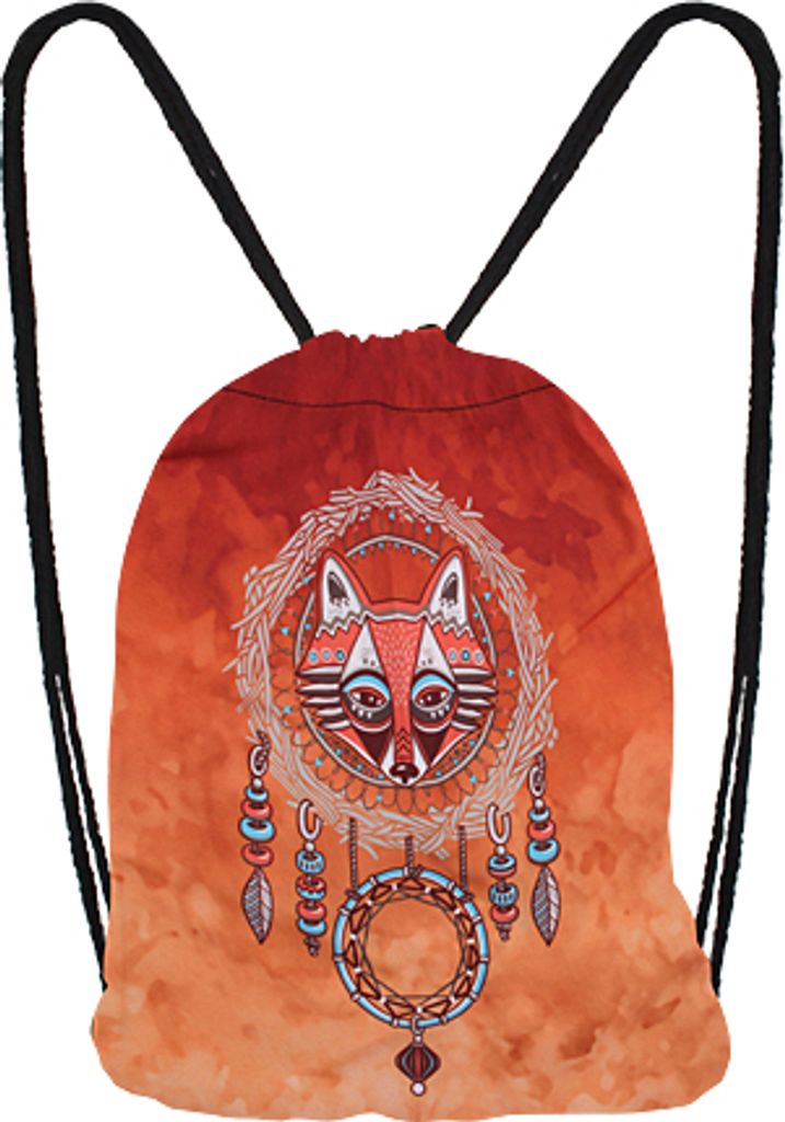 Turnbeutel Traumfänger Fuchs, Rucksack Tasche Sportbeutel Schultertasche Tier