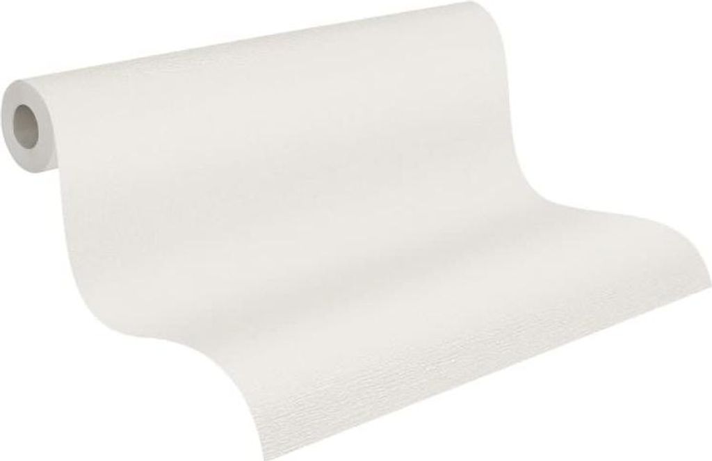 Unitapete glatt Weiß Beige – Vliestapete matt – Schlichte Wandgestaltung modern AS-Creation (KG-174593)
