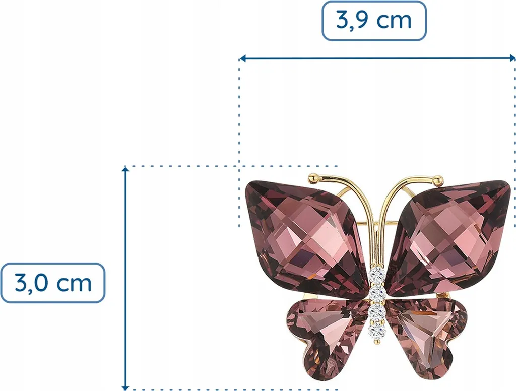 Spilla Farfalla Pinetti Oro 14kt - Accessorio Luxury per Eventi - 3