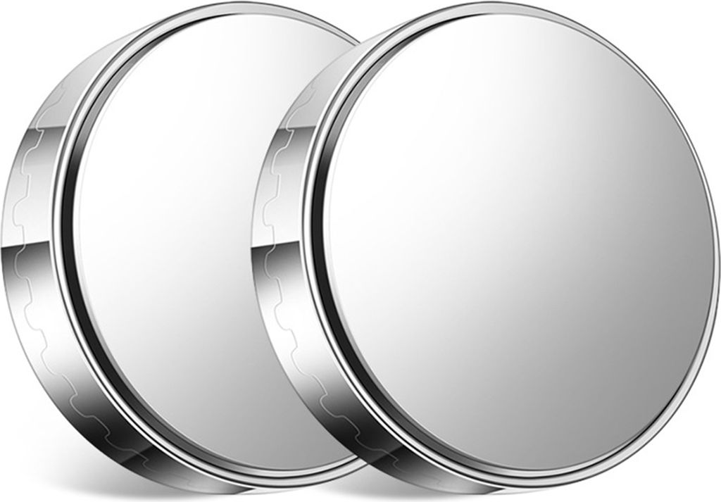 2 Stück konvexe Toter-Winkel-Spiegel mit Saugnapf fürs Auto, 360-Grad-Drehung, beschlagfrei, abnehmbar, konvex, Weitwinkel-Rückspiegel