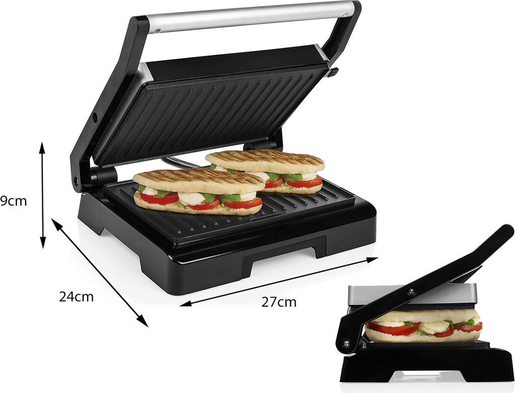 Tristar GR-2854 Kontaktgrill, Schwarz, Edelstahl, Produktbild 