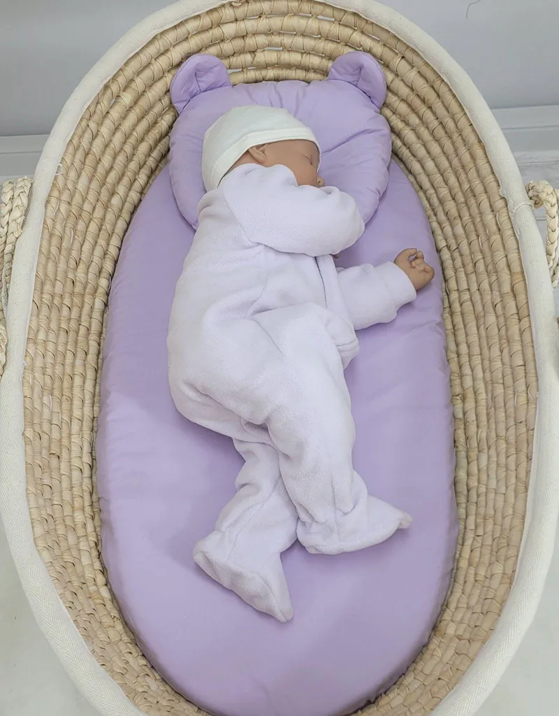 Aménager le lit de bébé avec cet ensemble Nounours 2 pièces violet doux - 4
