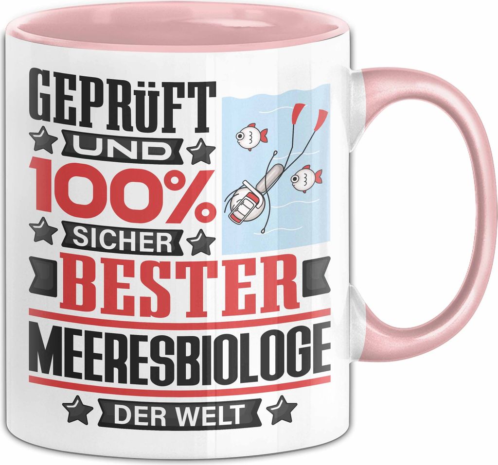 Meeresbiologe Geschenk Lustiger Spruch für Meeresbiologe Geschenkidee Bester Meeresbiologe Der Welt (Rosa)