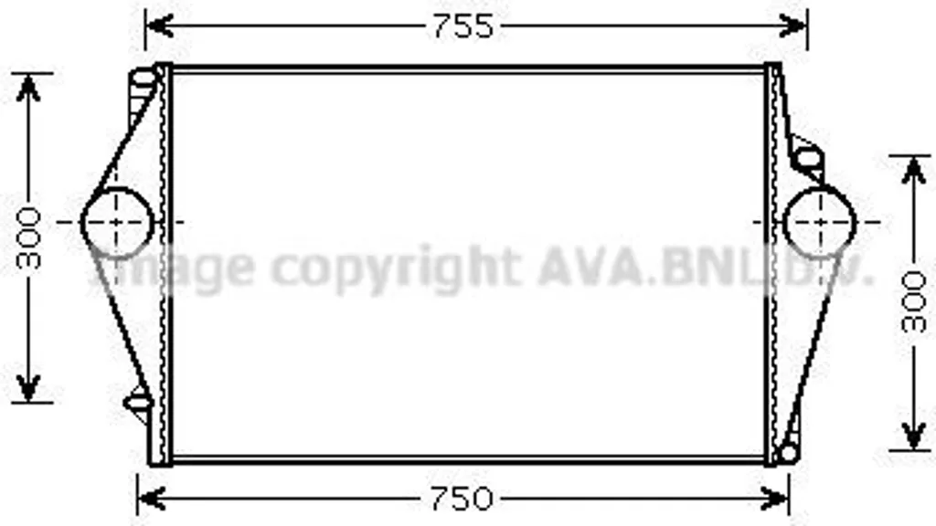 Échangeur d'air de suralimentation VOA4136 compatible Volvo OE 8649471