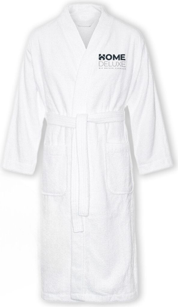 HOME DELUXE - Bademantel - Farbe: Weiß, Größe: XL, Bequeme, Produktbild 
